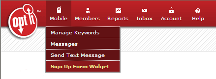 Sign Up Widget